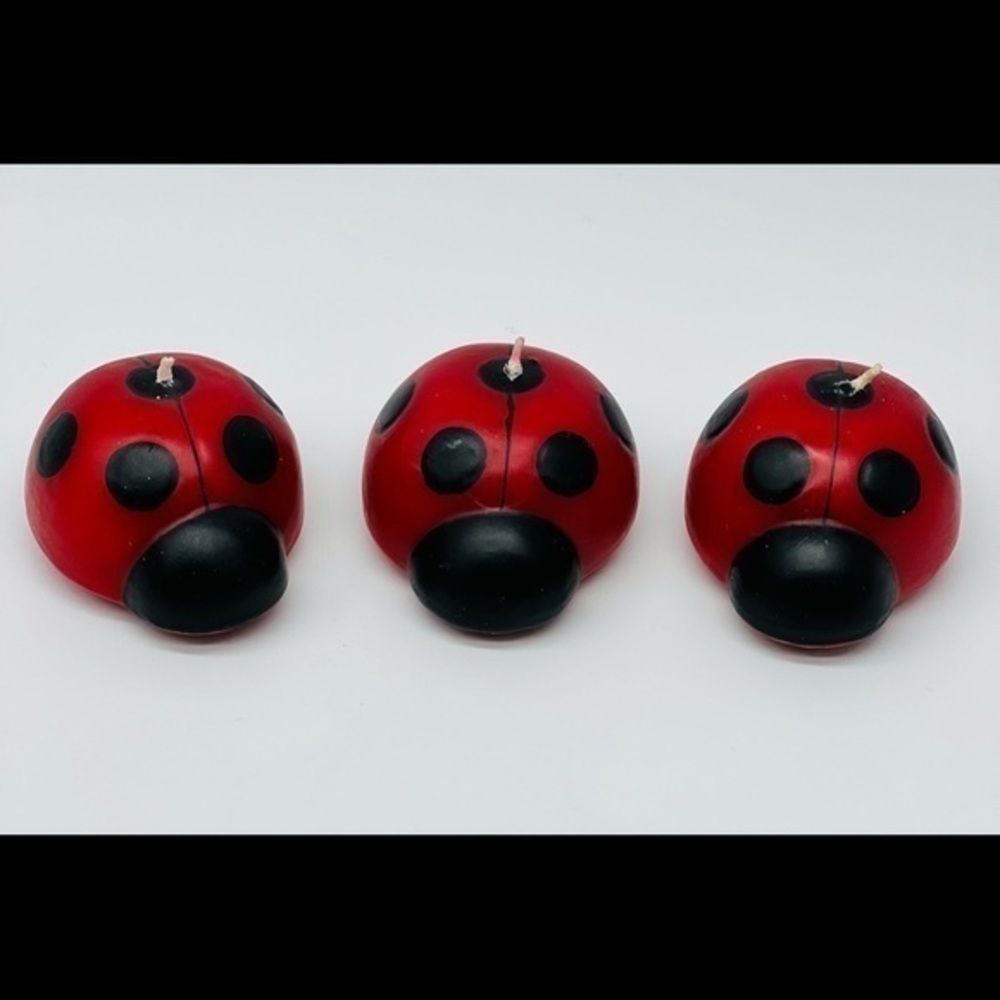 Ladybug floating candles never burned set of 3
